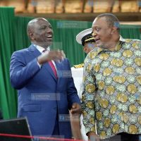 President Uhuru Kenyatta with Deputy President William Ruto at Bomas