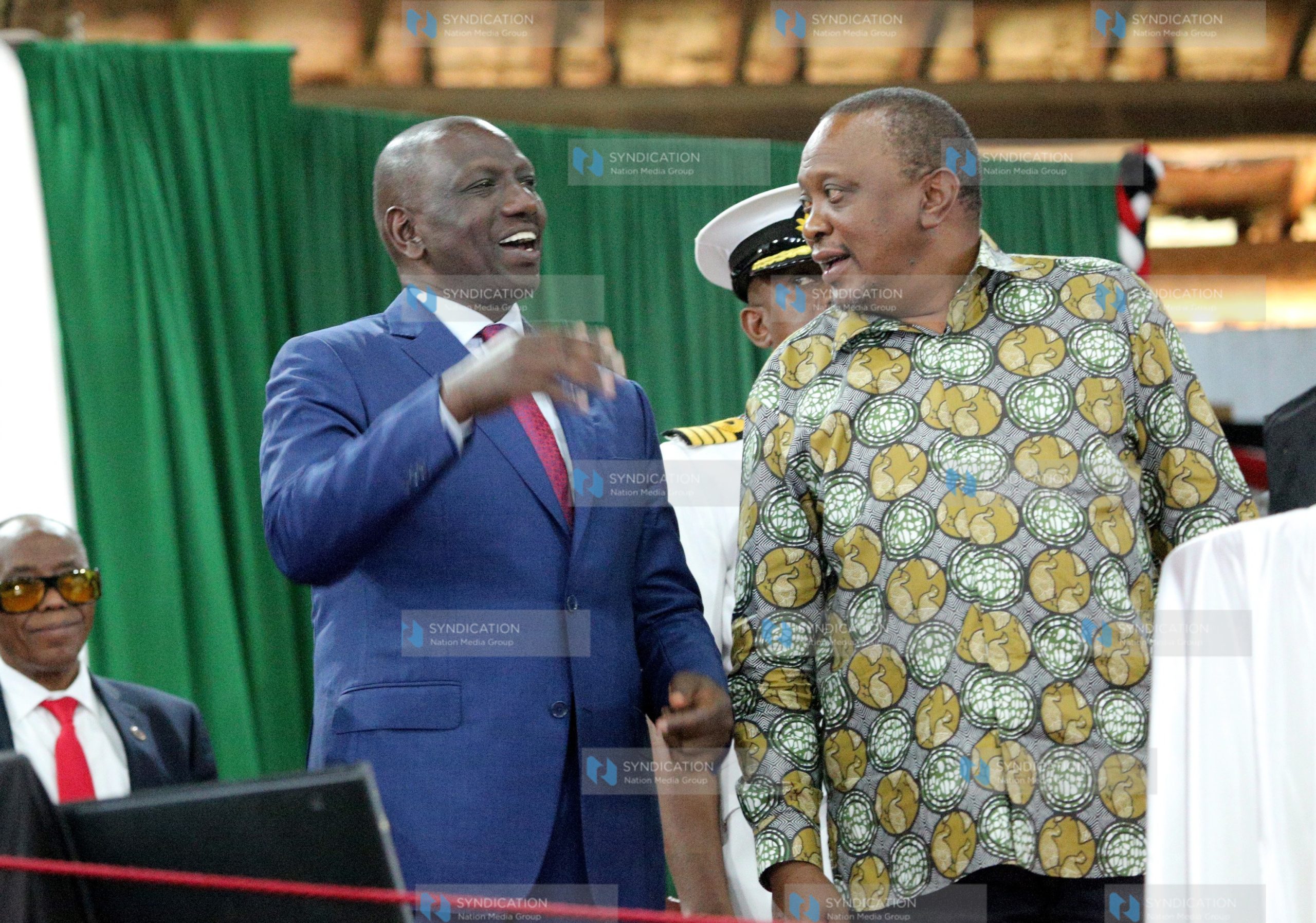 President Uhuru Kenyatta with Deputy President William Ruto at Bomas