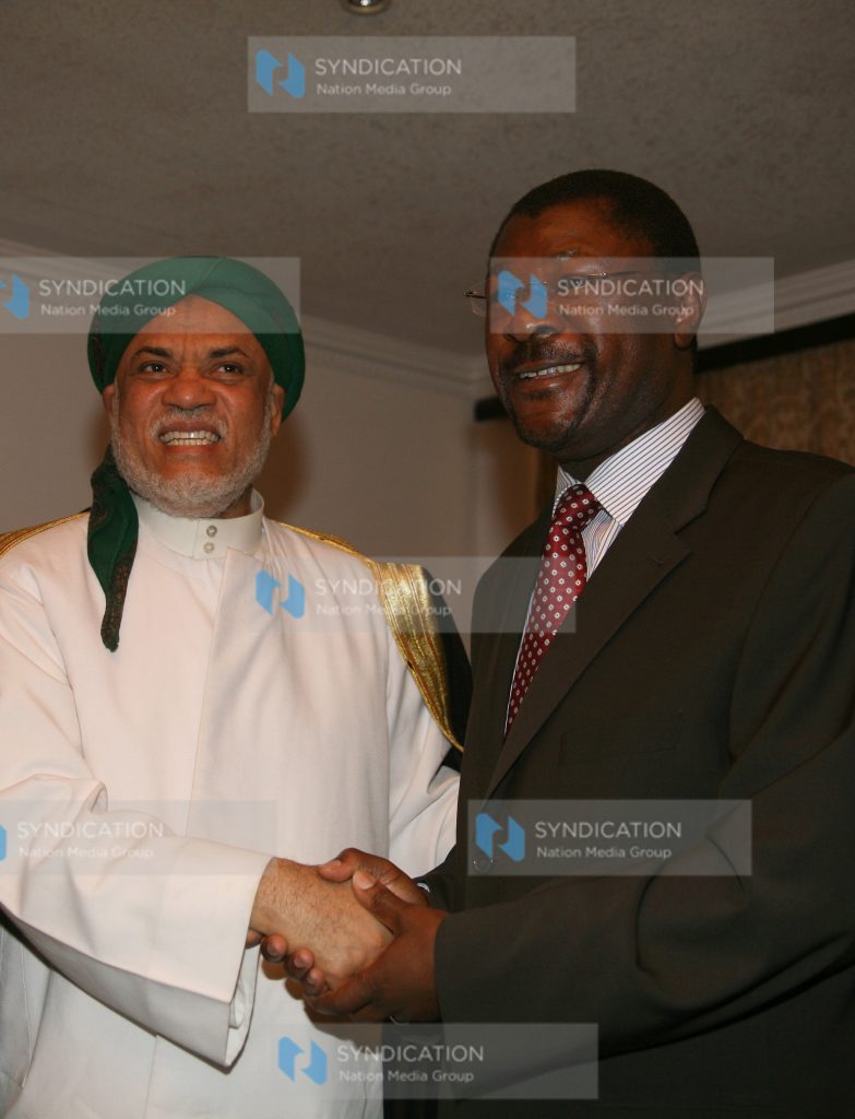 Foreign Affairs Minister Moses Wetangula and President of the Union of the Comoros, Ahmed Abdallah Mohamed Sambi