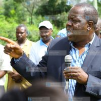 Dr. Fred Matiang’i addressing parents and stakeholders at Nyamecheo Primary