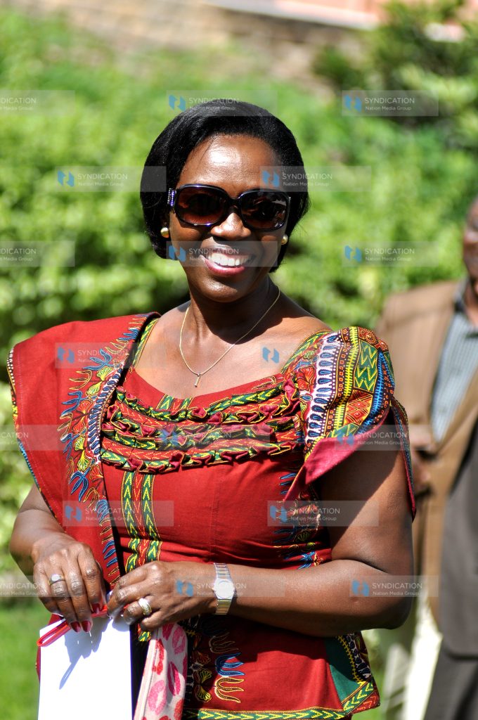Narc Kenya Leader Martha Karua after addressing journalists