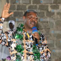 Moses Wetang’ula addresses worshippers at Our Lady of Lourdes Malaba