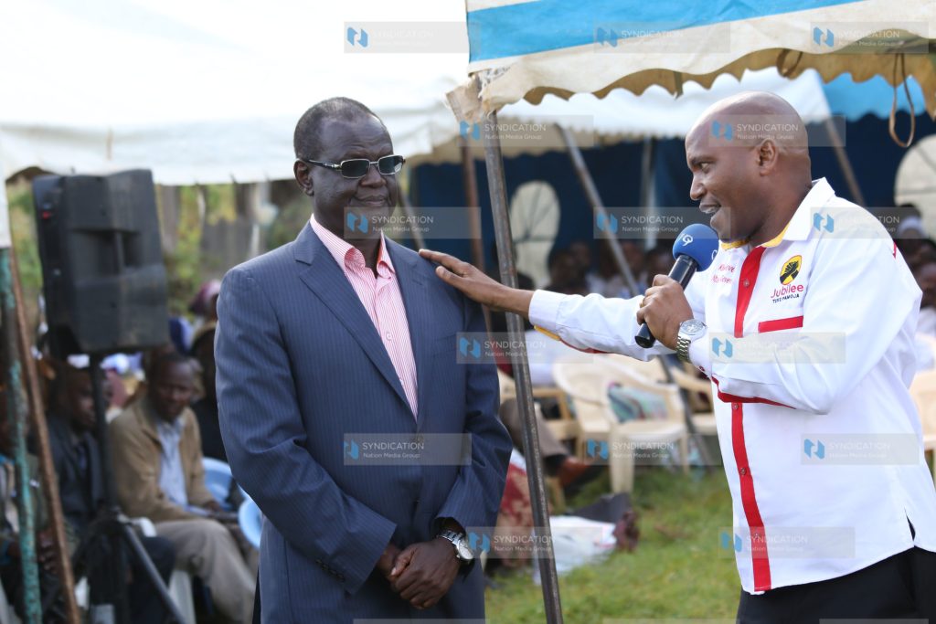 Meru Senator Kiraitu Murungi and his running mate Titus Ntuchiu