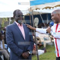 Meru Senator Kiraitu Murungi and his running mate Titus Ntuchiu