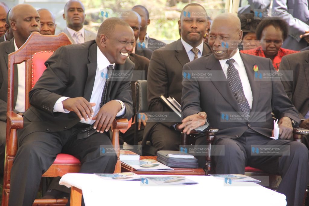 Deputy President William Ruto and retired President Daniel Moi