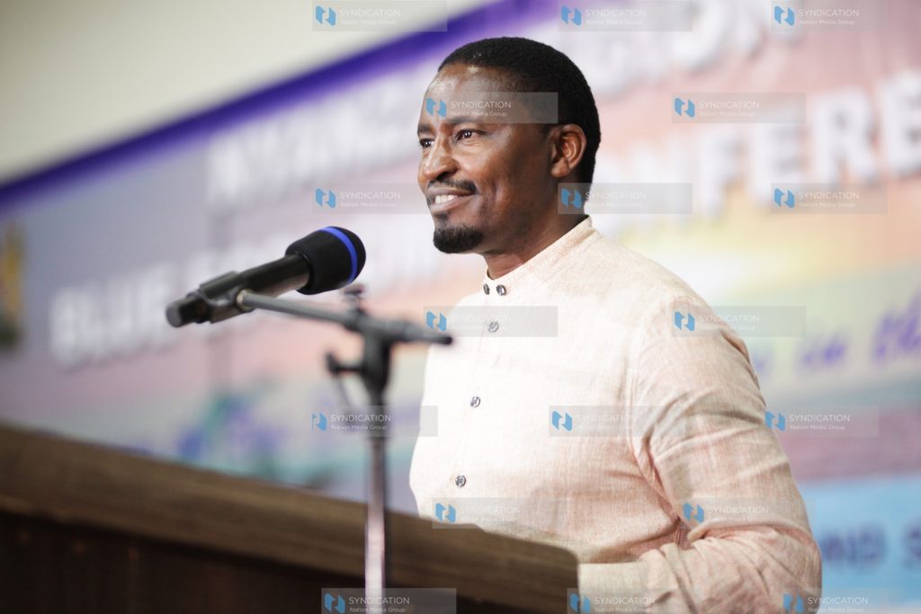 Mwangi Kiunjuri addresses delegates at Royal Swiss Hotel