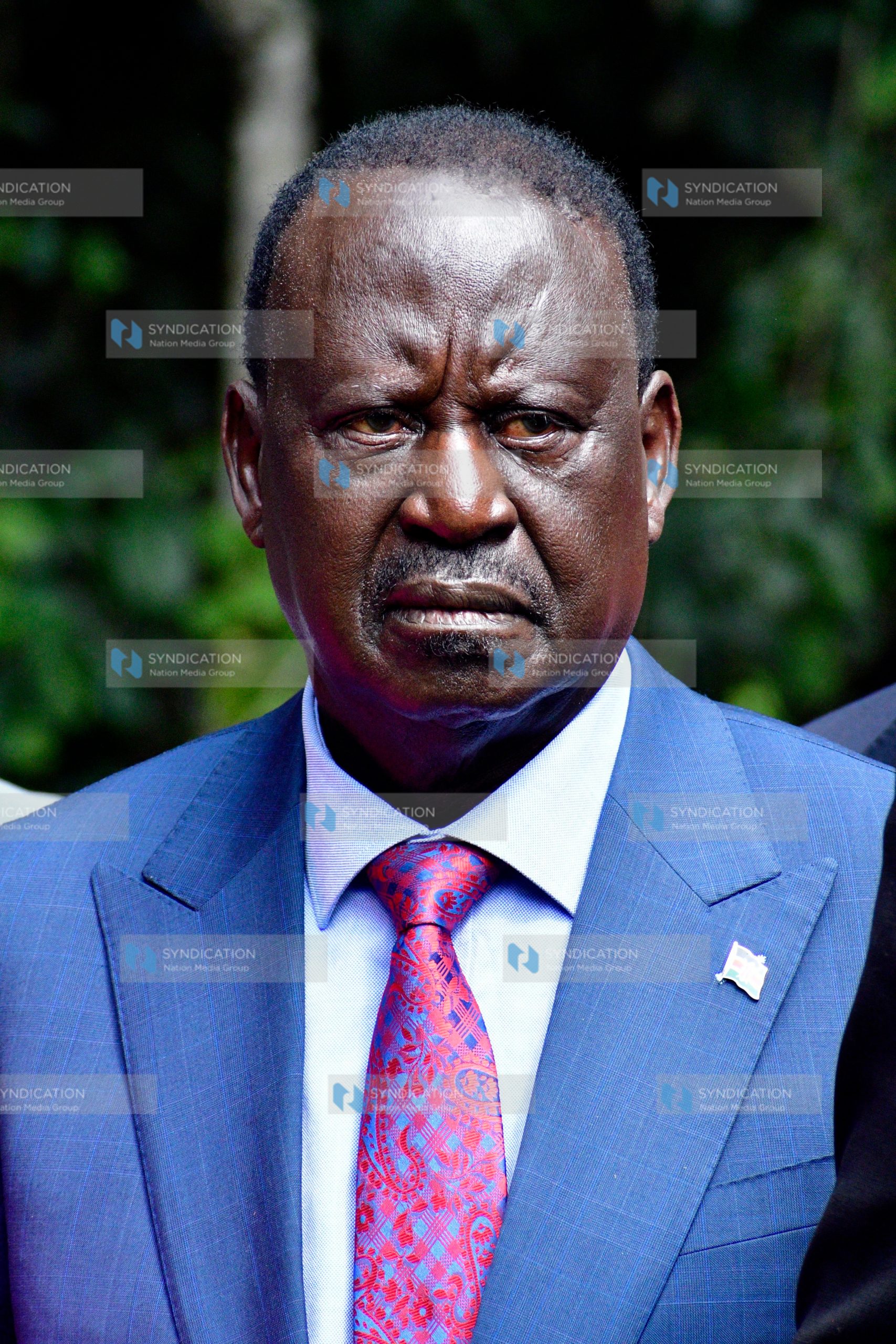 ODM Party Leader Raila Odinga at a media briefing