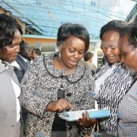 Light moment after budget reading on June 14, 2012.