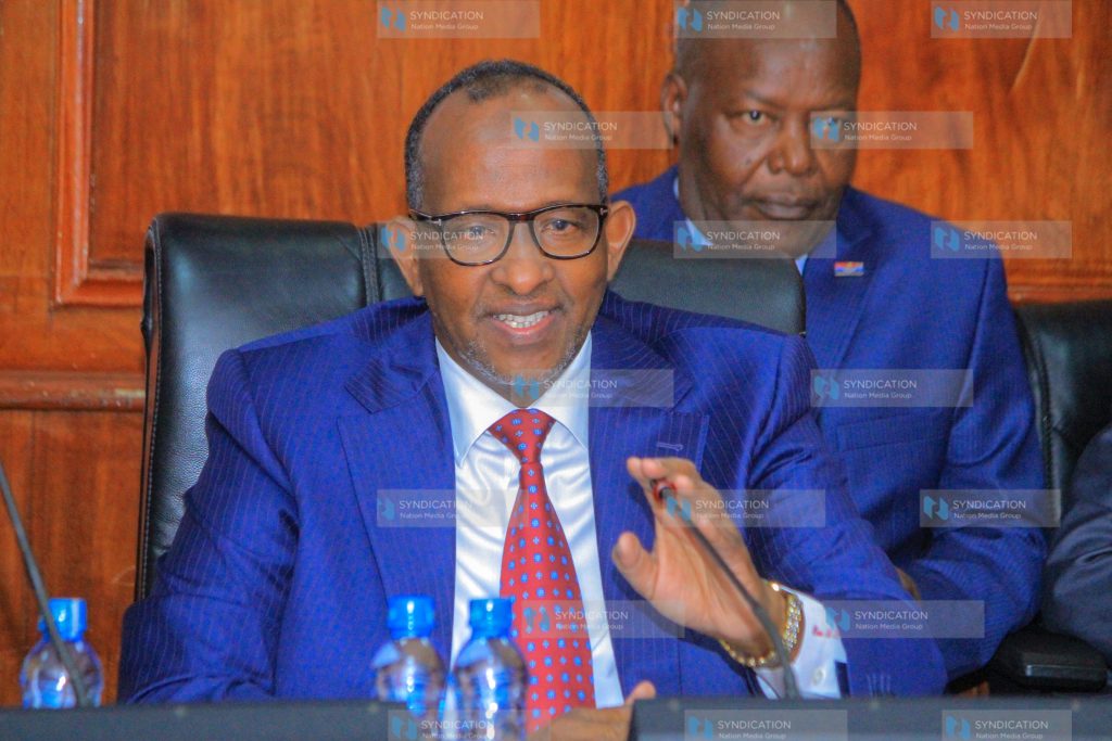 Defence Cabinet Secretary Aden Bare Duale before the Committee on Implementation