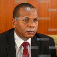 Senator Danson Buya Mungatana addressing press conference