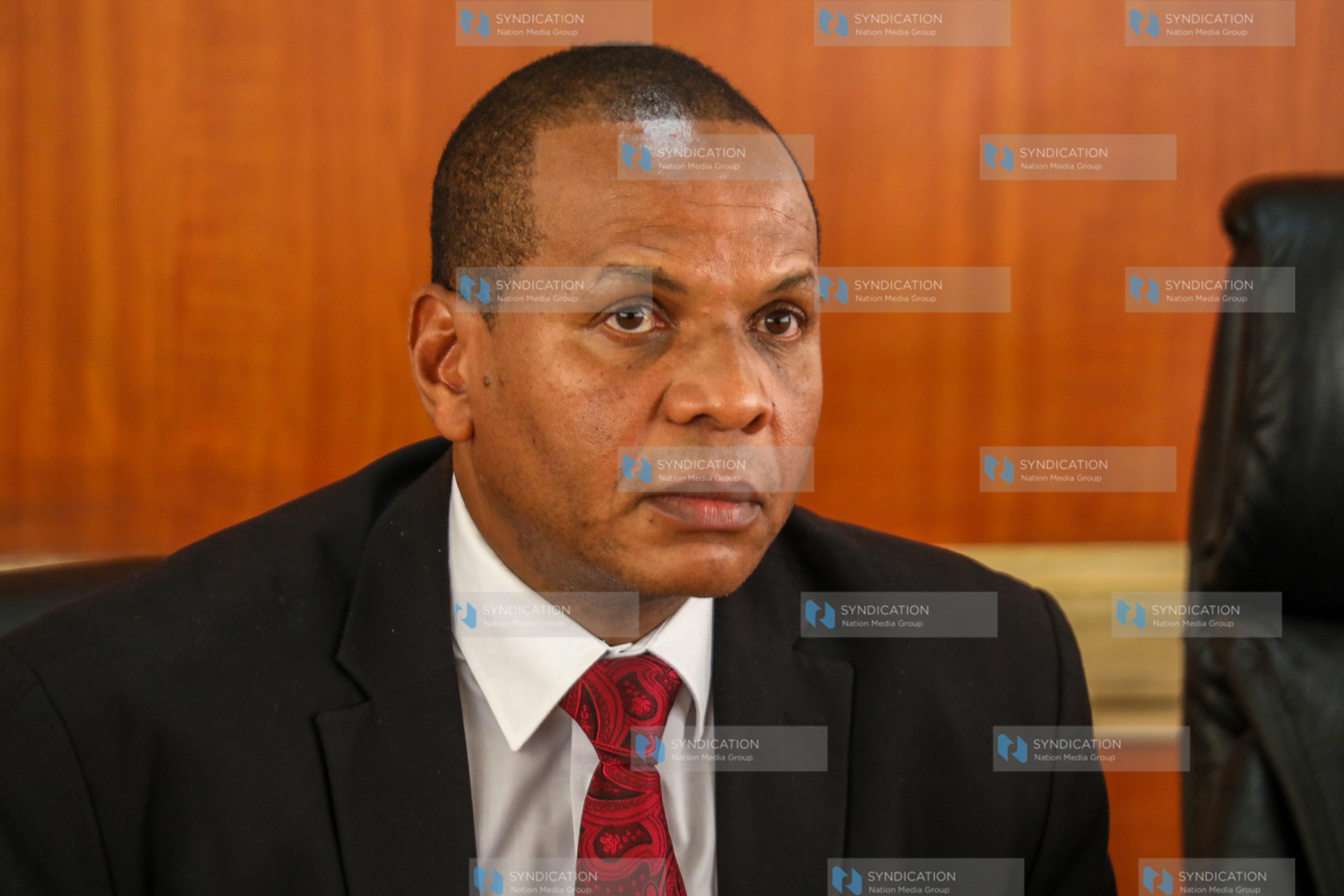 Senator Danson Buya Mungatana addressing press conference