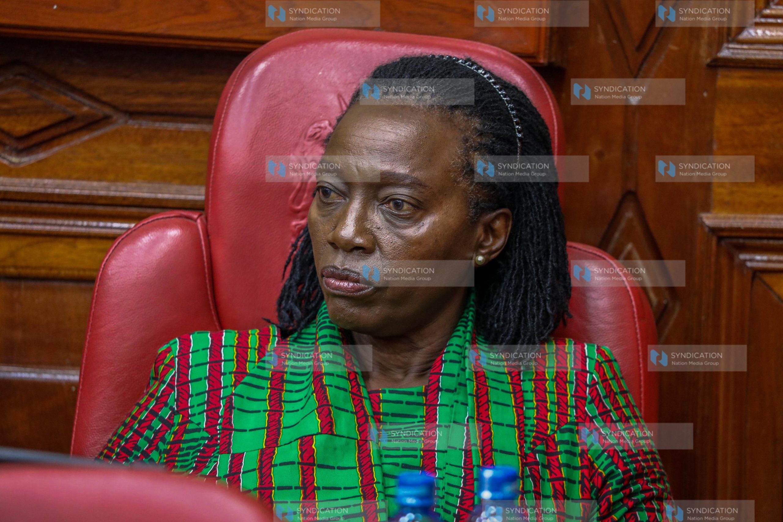 Narc K leader Martha Karua at the County Hall Nairobi