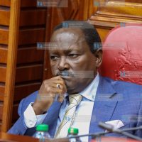 Wiper leader Kalonzo Musyoka at the County Hall