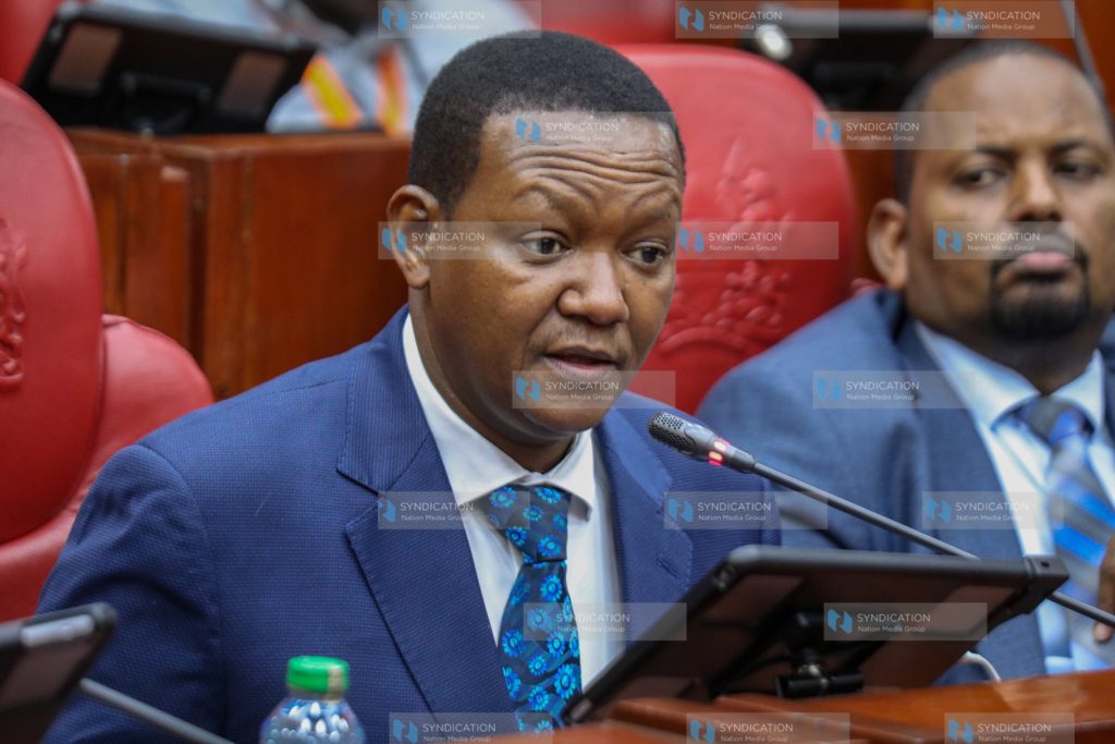 Alfred Mutua before the Justice and Legal Affairs Committee