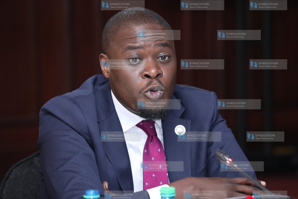 Nairobi Governor Johnson Sakaja while appearing before the County Public Investment and special funds committee