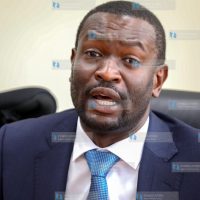 Nairobi County Senator Edwin Sifuna addressing the media