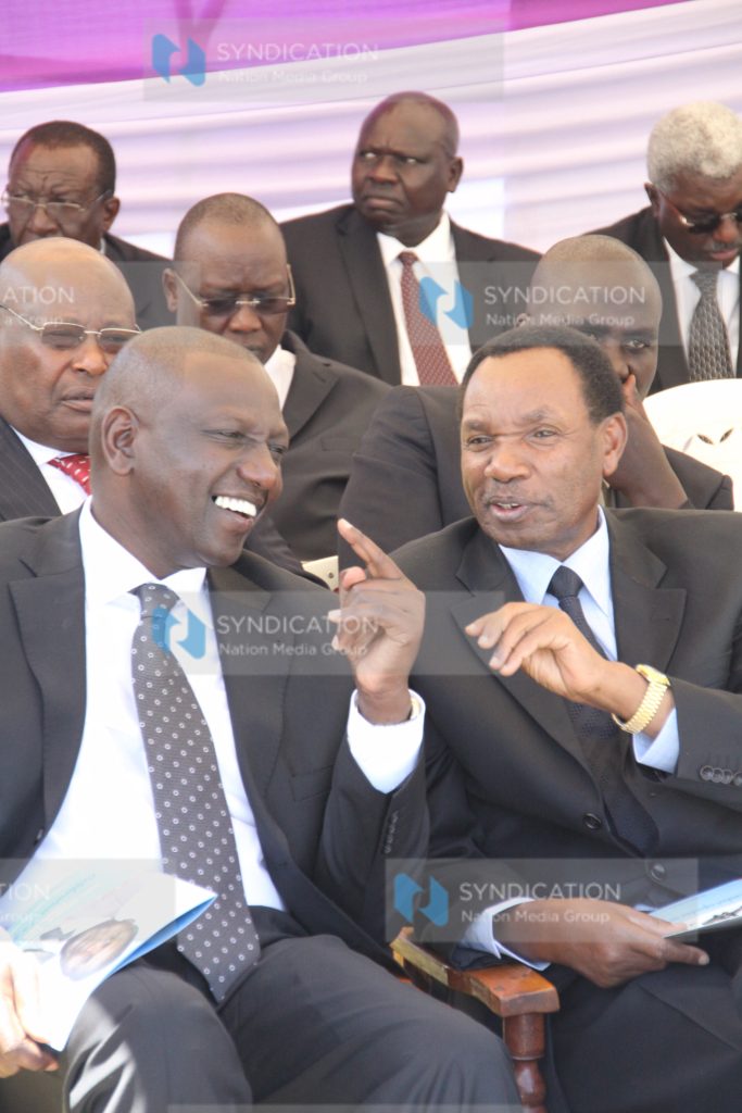 URP presidential hopeful William Ruto and Industrialization Minister Henry Kosgey