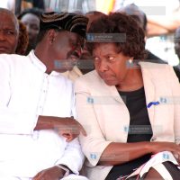 CORD leader Raila Odinga with former Lands CS Charity Ngilu