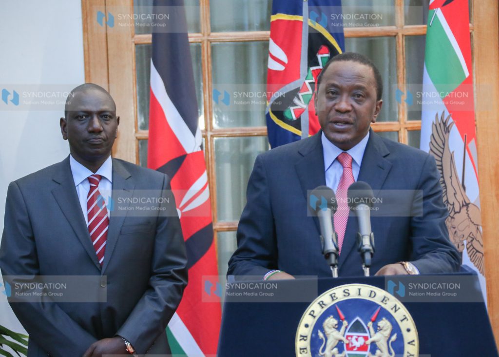 President Uhuru Kenyatta with his Deputy William Ruto