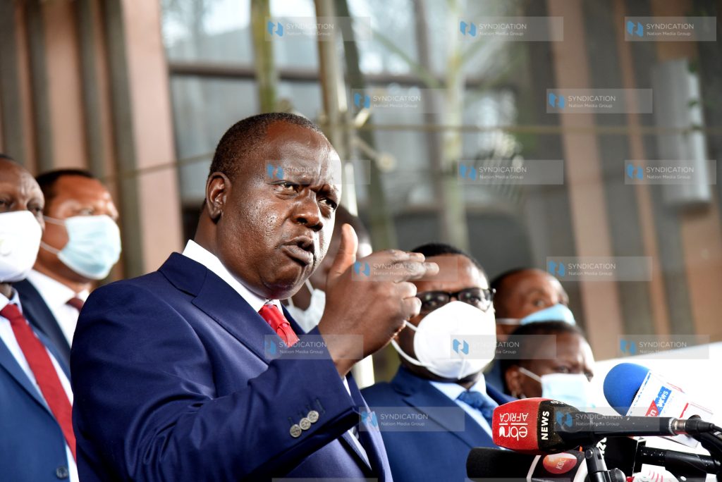 Interior Cabinet Secretary Fred Matiang'i,