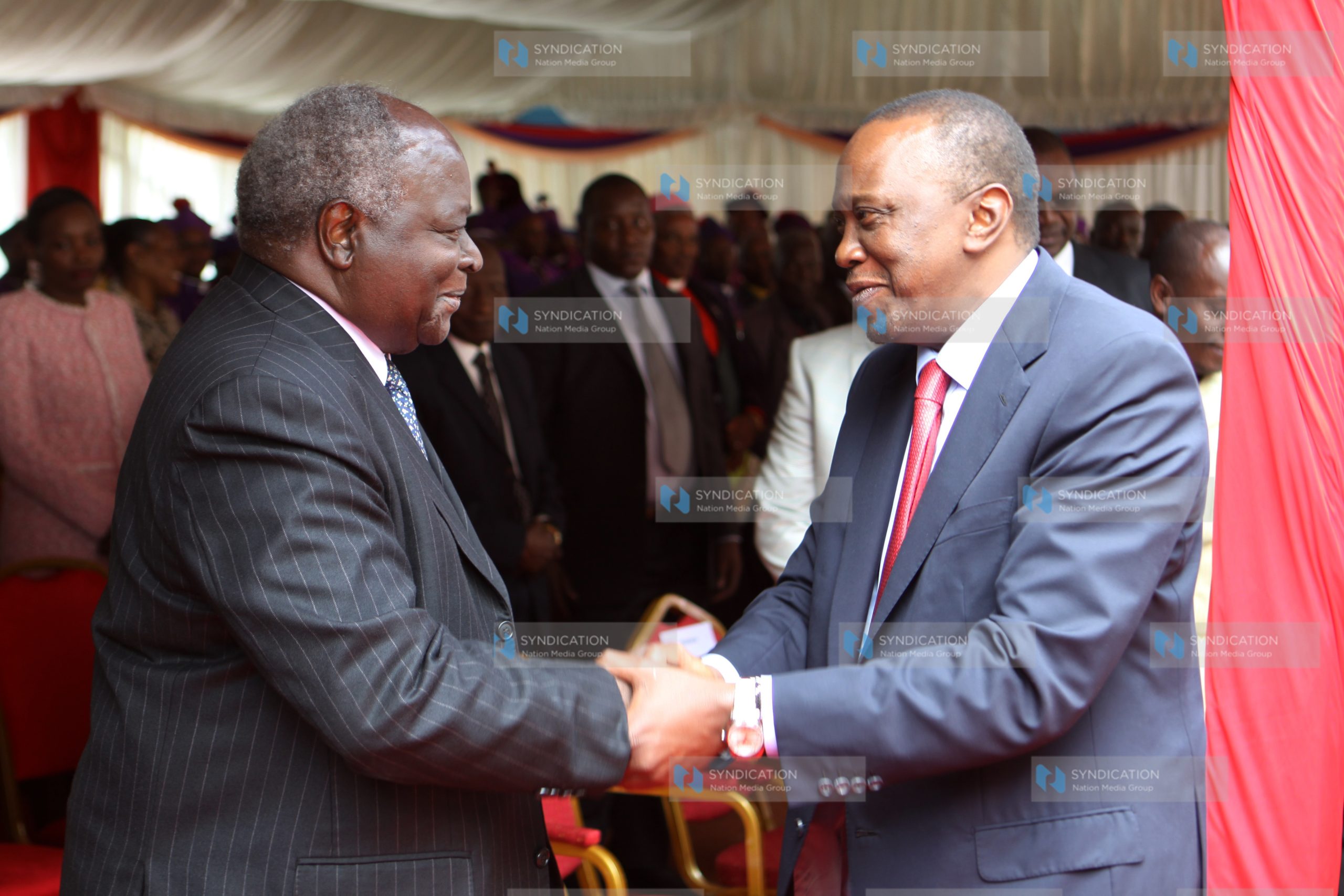 President Uhuru Kenyatta meets with former president Mwai Kibaki