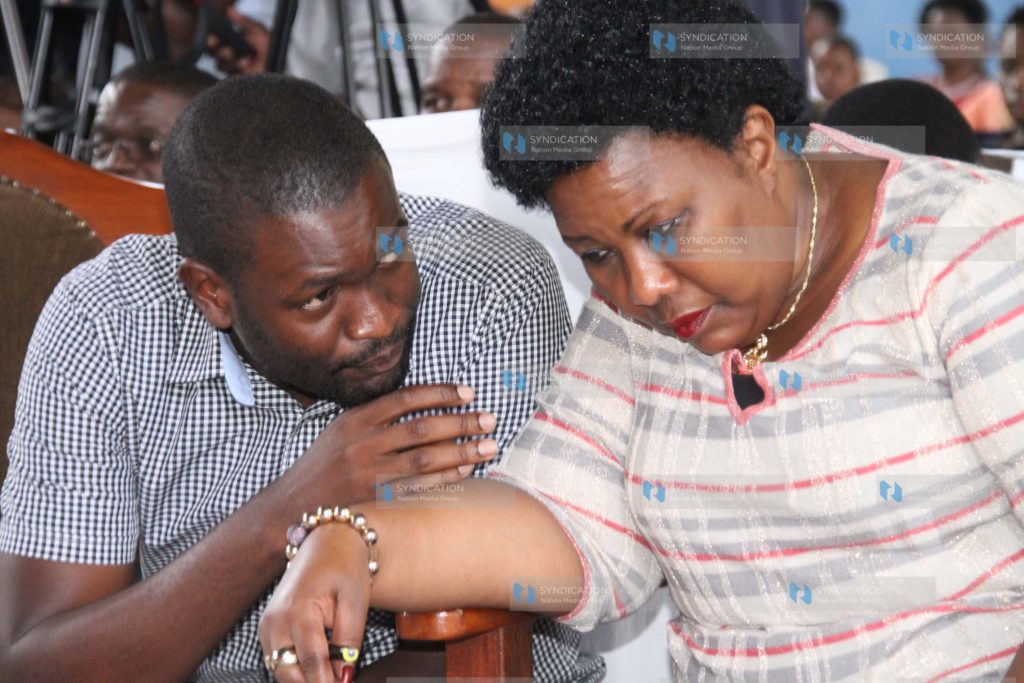 ODM Busia Women Rep Florence Mutua with ODM Secretary Edwin Sifuna
