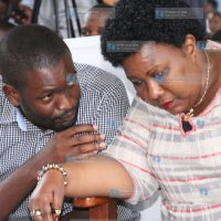 ODM Busia Women Rep Florence Mutua with ODM Secretary Edwin Sifuna