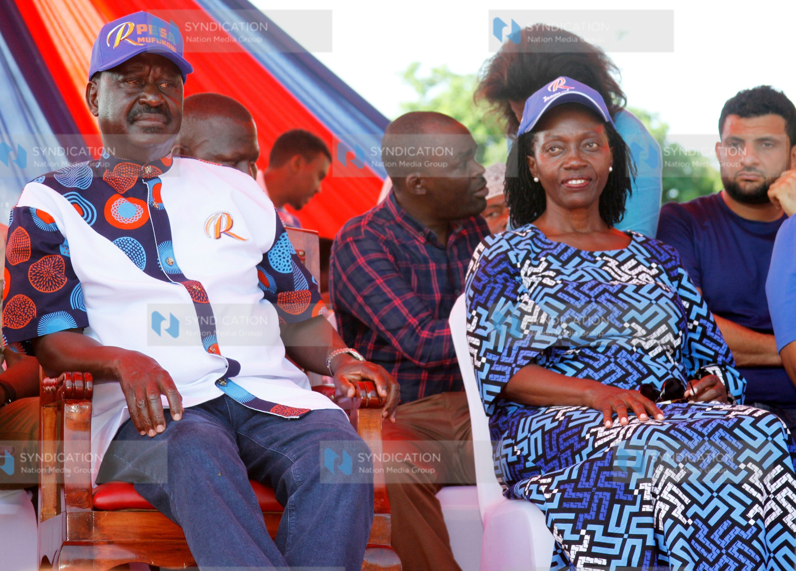ODM Leader Raila Odinga with NARC Kenya Leader Martha Karua