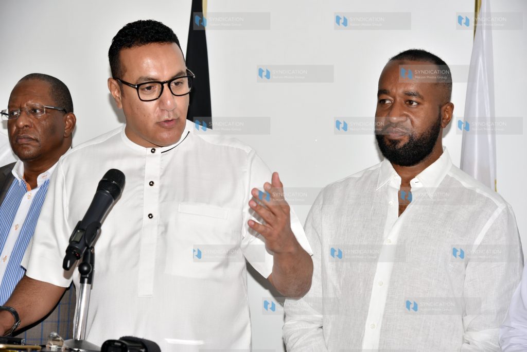 Mombasa Governor Hassan Joho with Tourism Cabinet Secretary Najib Balala