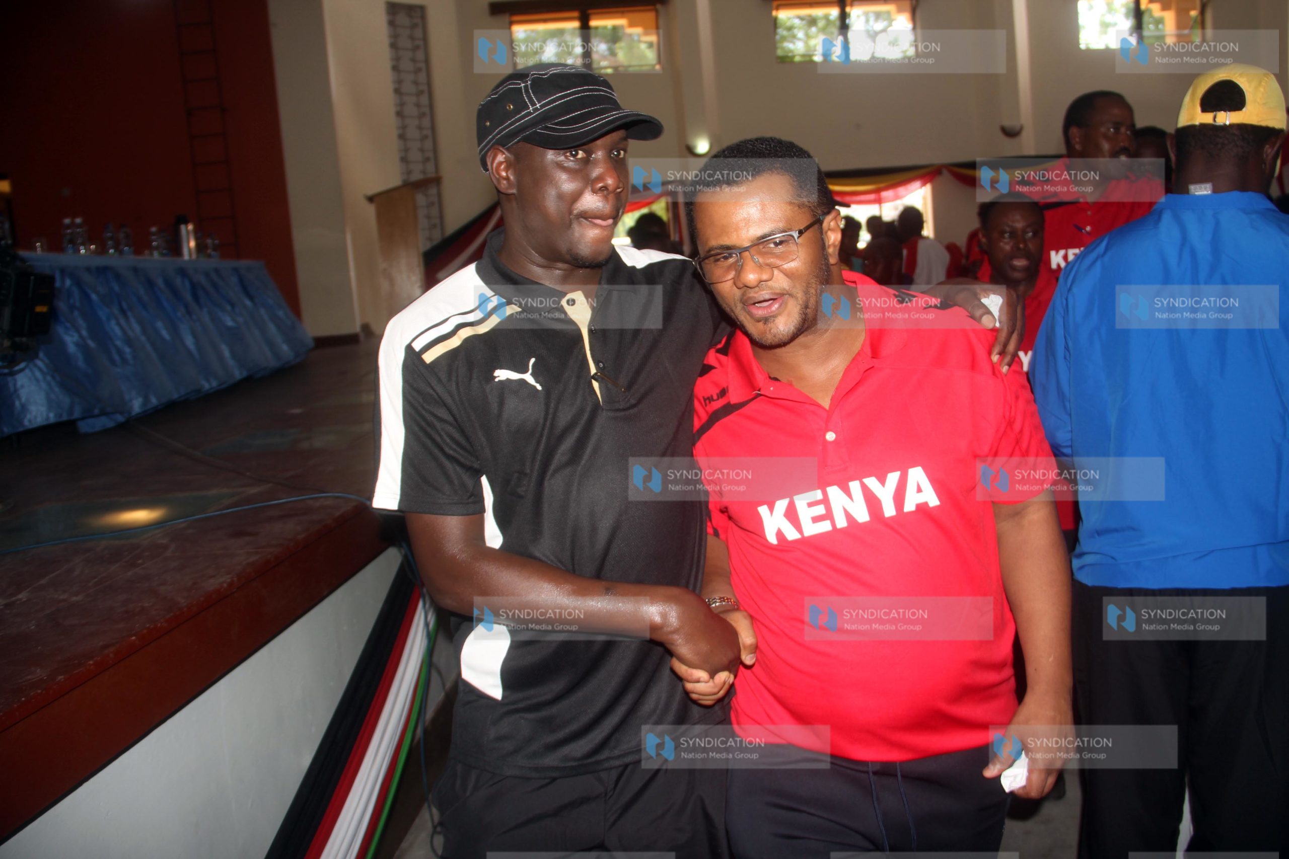 Mombasa senator Mr. Hassan Omar together with EALA speaker Mr. Daniel Kidega