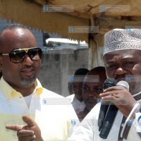 Mombasa governor Ali Hassan Joho together with Jomvu MP Badi Twalib