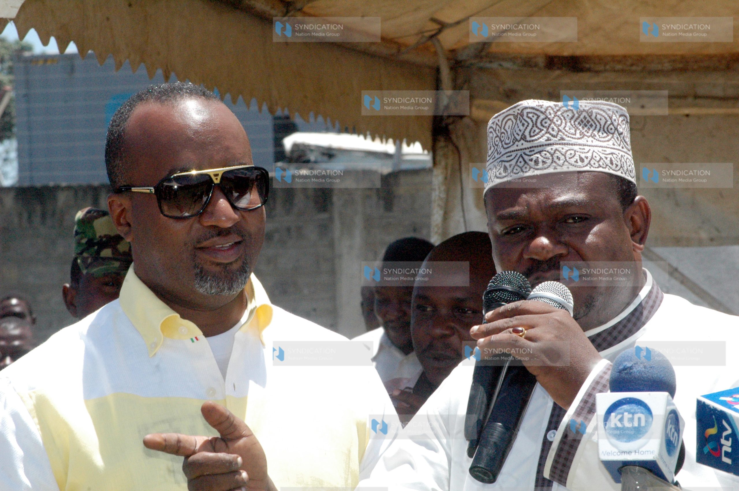 Mombasa governor Ali Hassan Joho together with Jomvu MP Badi Twalib