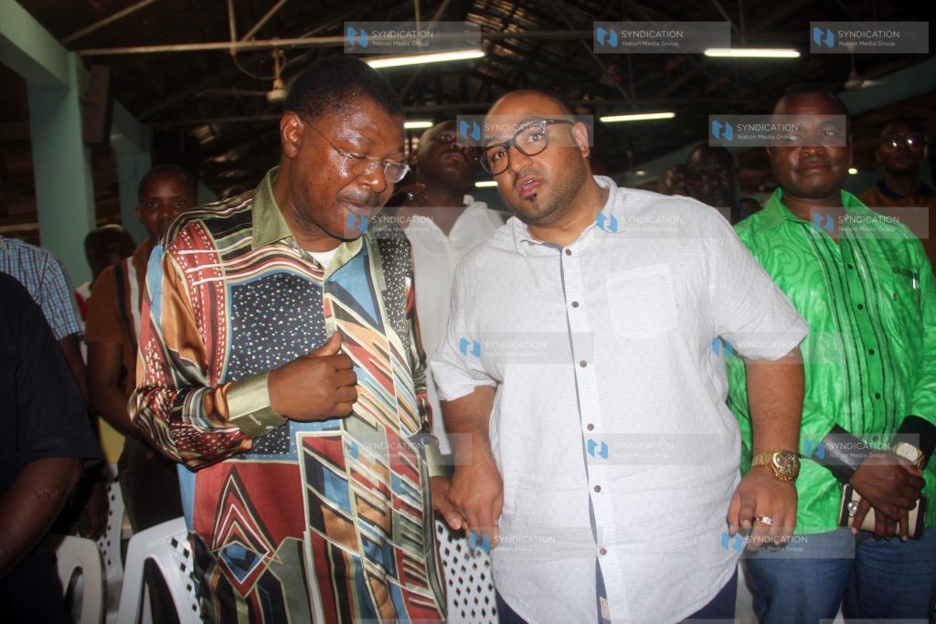 CORD Co-Principal Moses Wetangula, accompanied by FORD Kenya Secretary General Yasser Bajaber