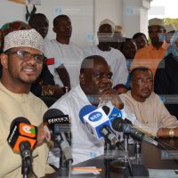 CORD Leaders led by Mombasa Senator Hassan Omar Nyali MP Awiti Bolo