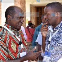 IEBC Chairperson Wafula Chebukati with ODM Secretary General Edwin Sifuna