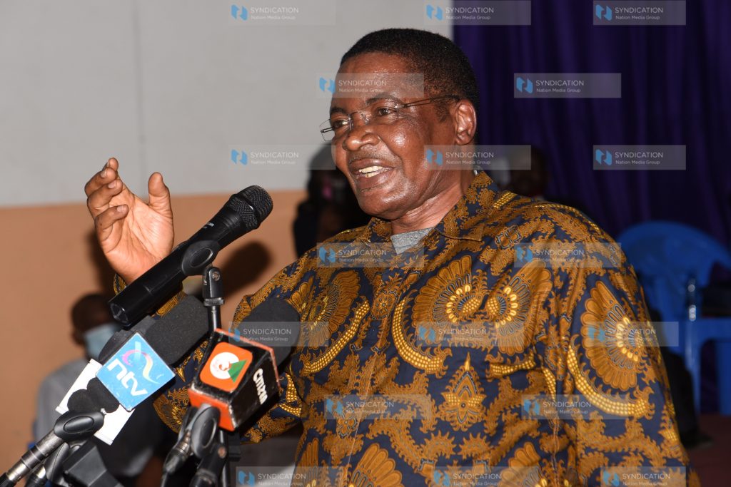 Kenneth Marende attends a church service at Likoni Pentecostal Church