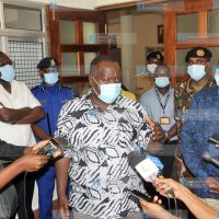 Interior CS Fred Matiang'i accompanied with Kwale governor Salim Mvurya