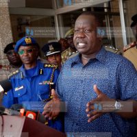 Dr. Fred Matiang'i address journalists