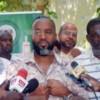 Cabinet Secretary Hassan Joho address the press