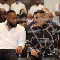Hassan Joho with Mombasa Governor Abdulswamad Nassir (right)