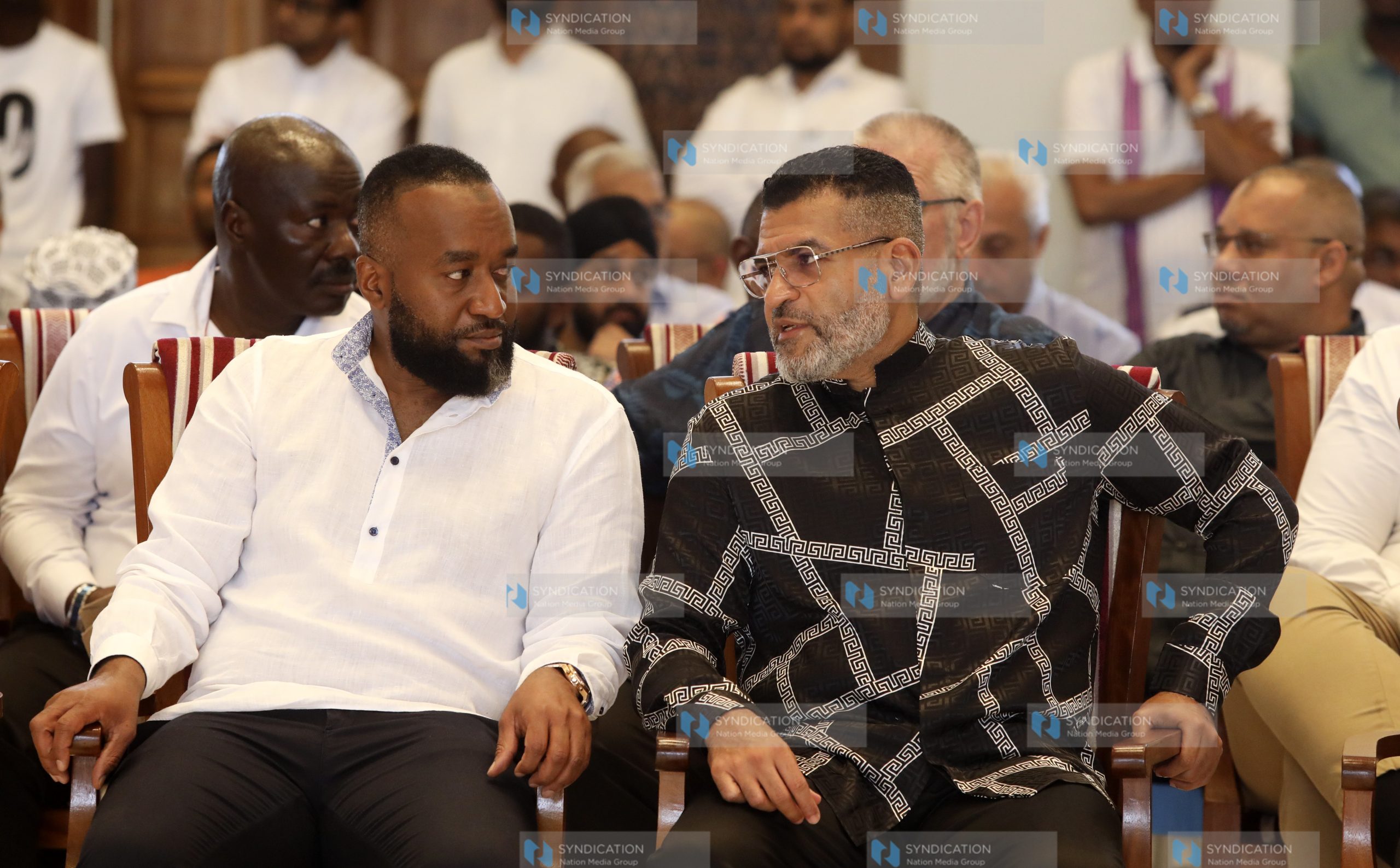 Hassan Joho with Mombasa Governor Abdulswamad Nassir (right)