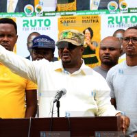 Nyali MP Mohamed Ali (right) with United Democratic Alliance (UDA) Governor Aspirant Hassan Omar