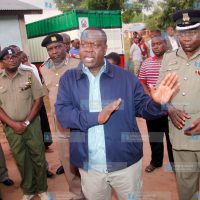 Interior Cabinet secretary Fred Matiang'i addressing invigilators