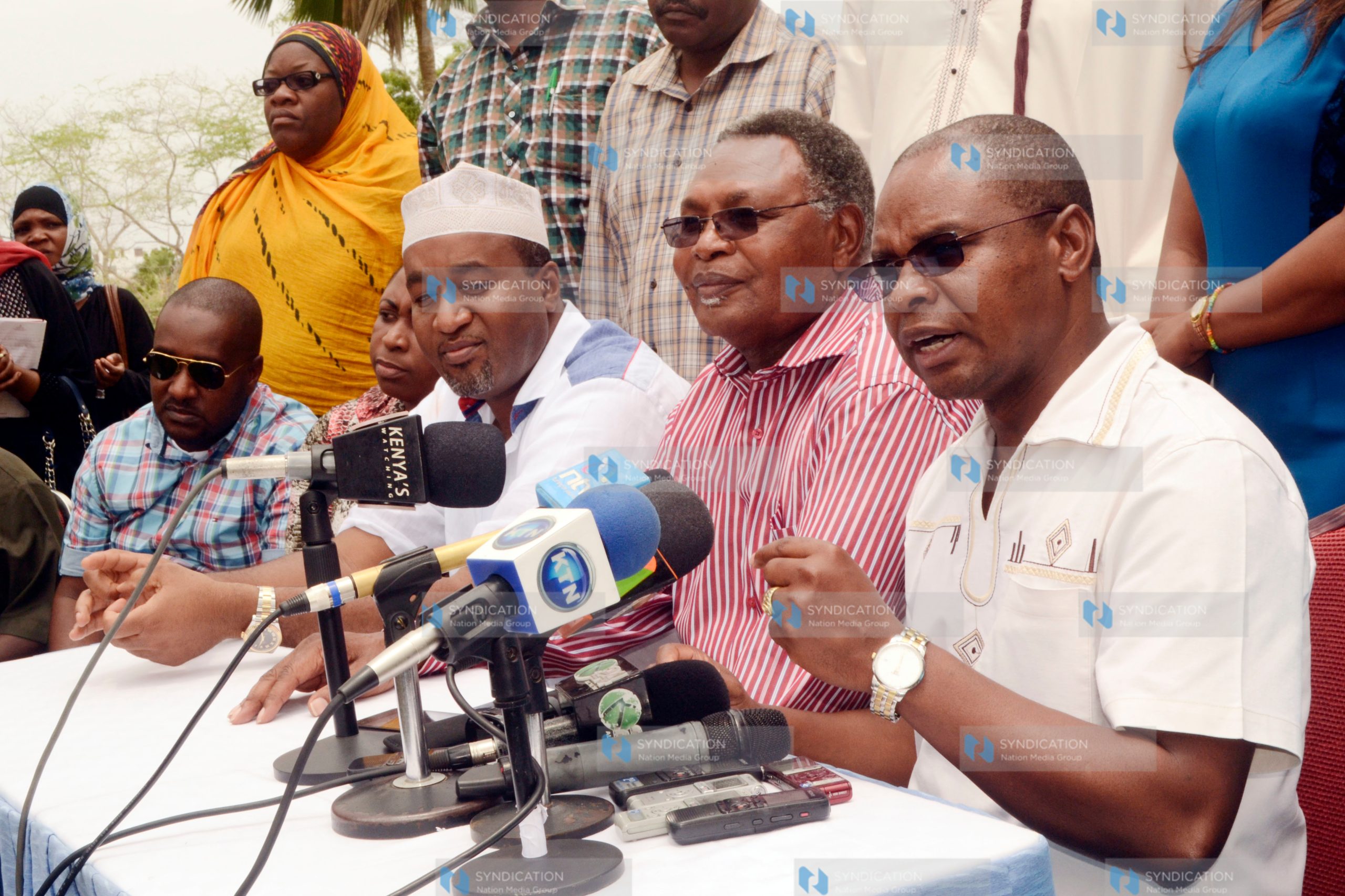 ODM Leaders led by Kilifi Governor Amason Kingi (right)