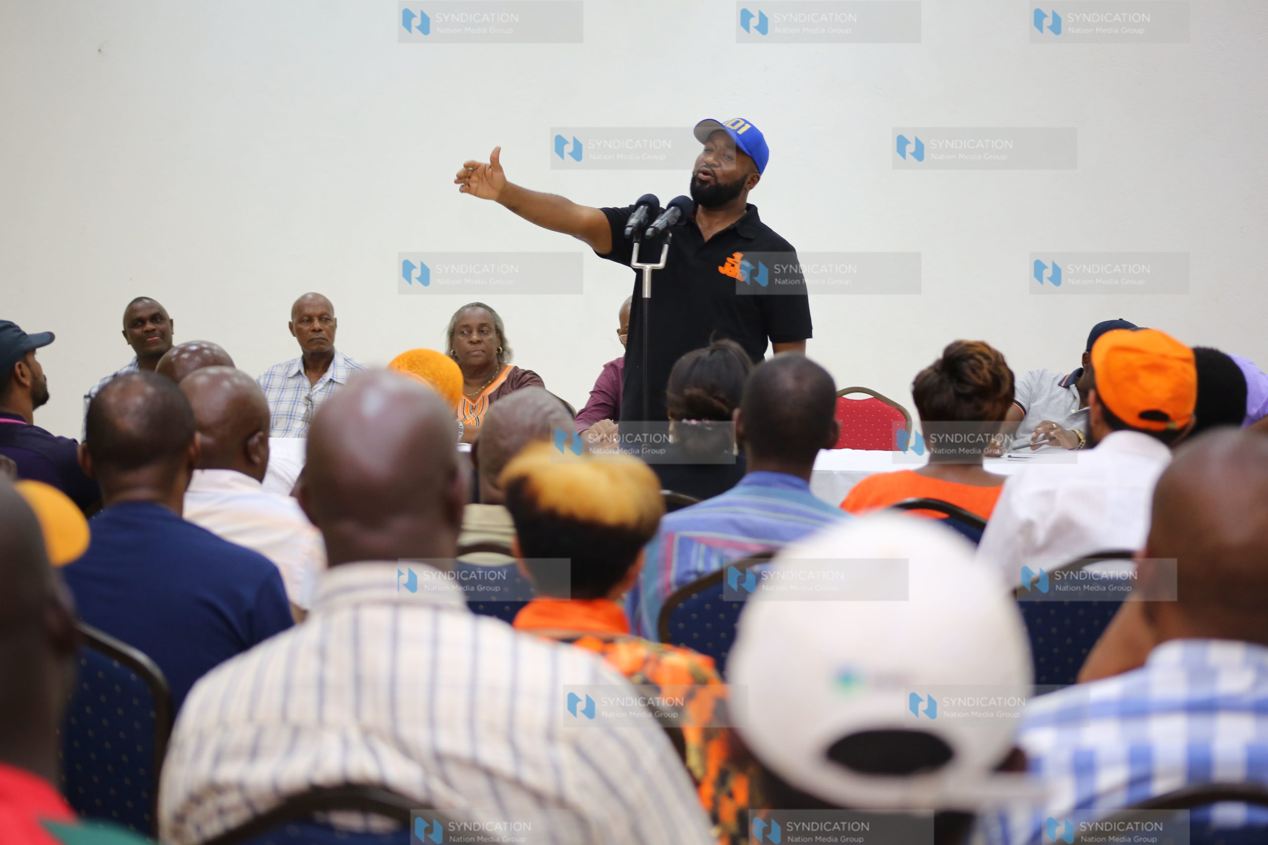 Mombasa Governor Hassan Joho addressing ODM aspirants