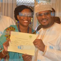 Wiper gubernatorial candidate for Mombasa County Hassan Omar and his running mate Linda Shuma