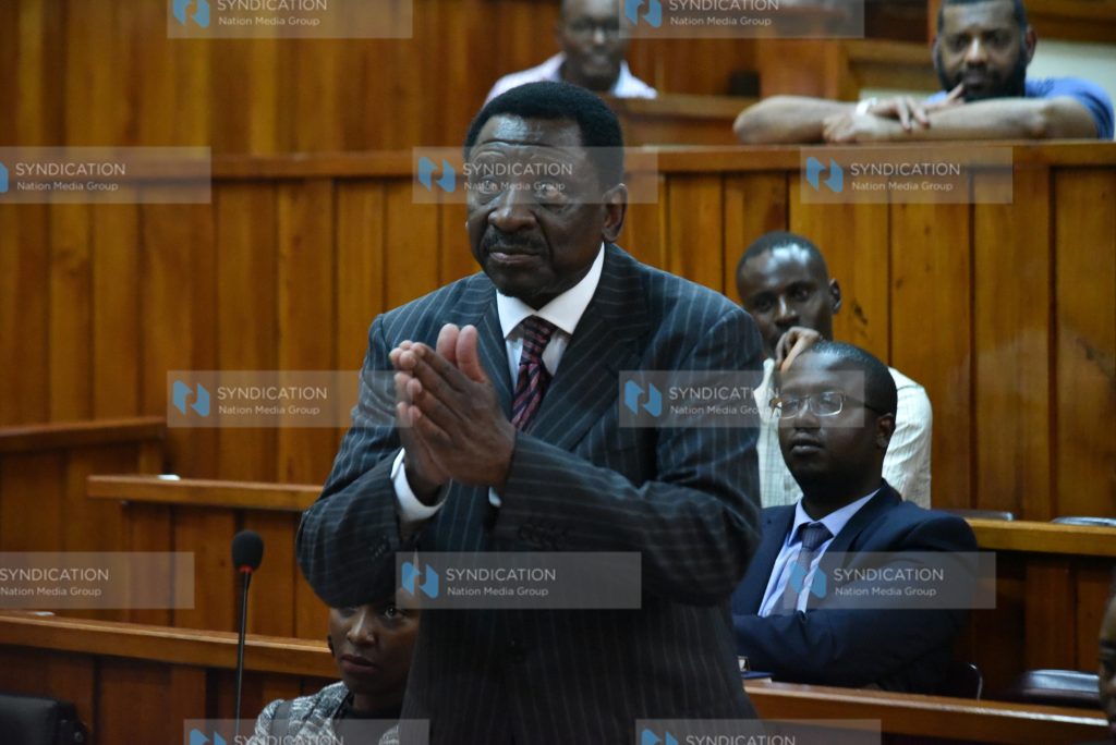 Senior Counsel James Orengo argues before the Mombasa Law Court