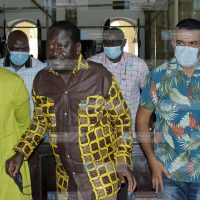 Raila Odinga and Mvita MP Abdulswamad Nassir attending a church service