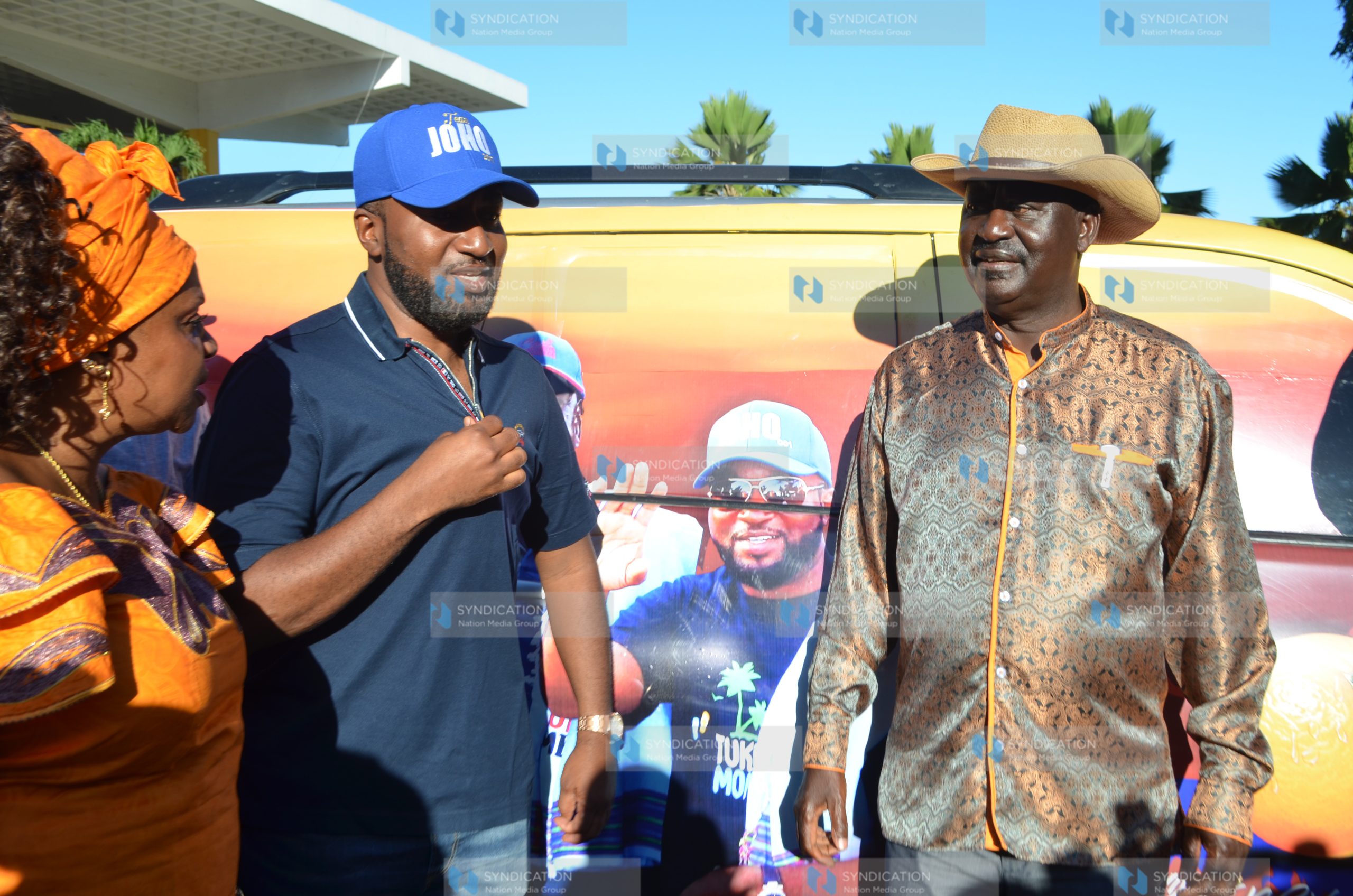 CORD Leader Raila Odinga with Mombasa Governor Hassan Joho