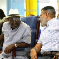 ODM Leader Raila Odinga with Mombasa Governor Abdulswamad Nassir